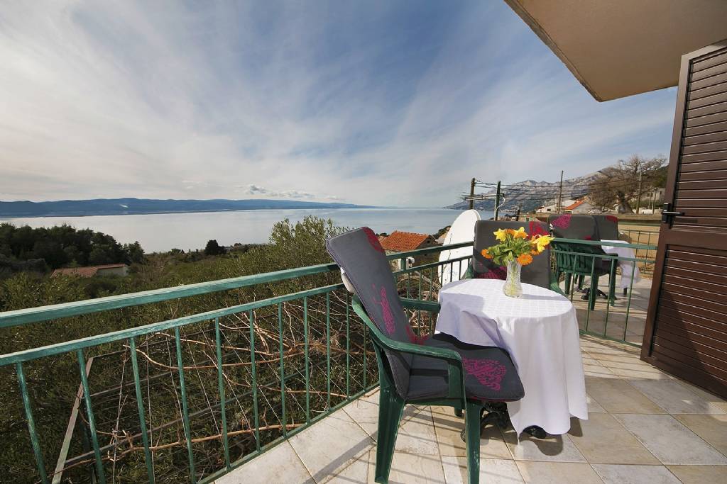Apartmani Panorama - terrace with sea view:, Brela - Rivijera Makarska 
